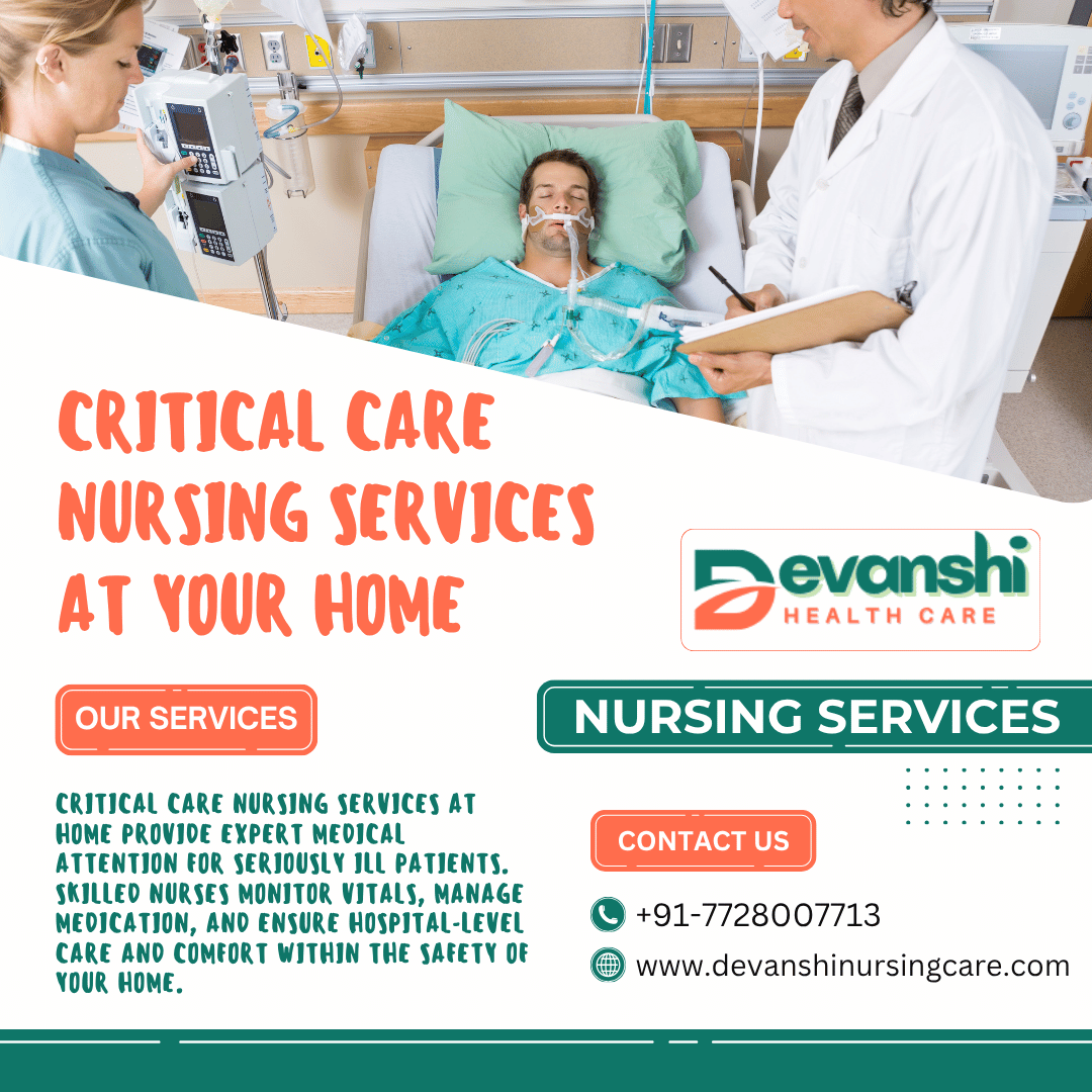 Critical Care Nursing Services at Your Home in Janakpuri, Ghaziabad