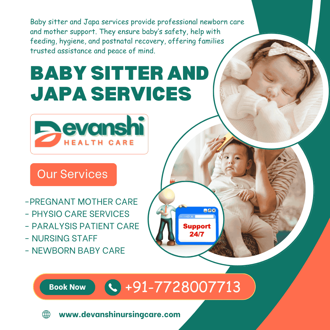 BABY SITTER AND JAPA SERVICES AT HOME IN VASUNDHRA SECTOR 7 GHAZIABAD
