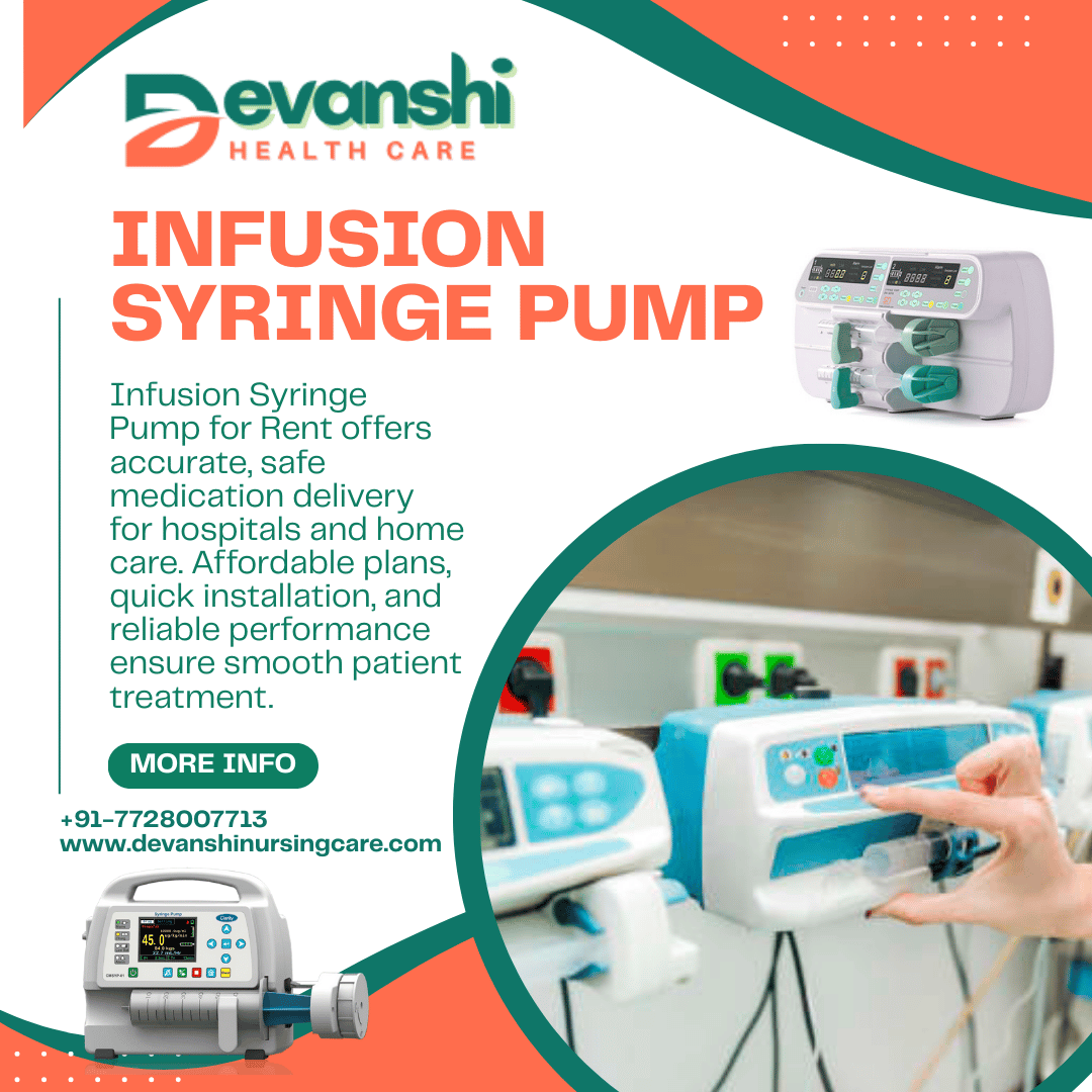 Infusion Syringe Pump for Rent in Vasundhara Sector 1, 2, 3